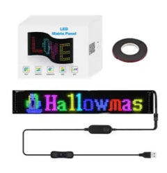 LED Scrolling Sign USB 5V Bluetooth App Control Customizable Car Display