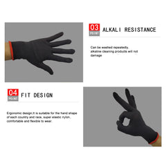 1/2/3 Pair Black Inspection Nylon Work Gloves Male Female Serving Waiters Drivers Jewelry Glove Car Film Construction Gloves D08